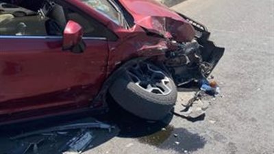 إصابة شخص في حادث تصادم بشارع 9 بالمقطم | صور 