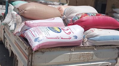 ضبط سيارتين محملتين بـ 3375 كجم قمح محلي دون تصريح بالفيوم