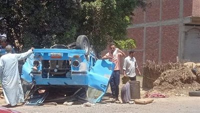تفاصيل الحالة الصحية لـ 6 مصابين في حادث تصادم ميكروباص وسيارة ملاكي بالمنوفية | أسماء