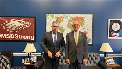 السفير المصري وعضو الكونجرس الأمريكي يؤكدان أهمية الشراكة الاستراتيجية بين البلدين |صور