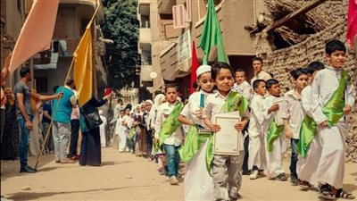 زفة وممر شرفي.. أهالي أبنوب بأسيوط يكرمون عشرات الأطفال من حفظة القرآن الكريم | صور