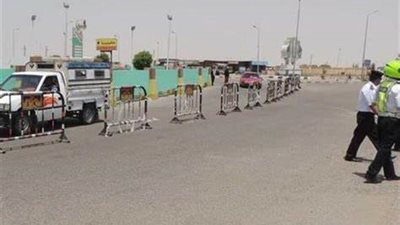 إغلاق طريق 242 بنزلة ثابت بمركز مطاي لأعمال الصيانة والإصلاح بالمنيا