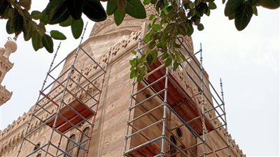 بعد البدء في ترميمه.. ننشر صور أعمال تطوير مسجد قاني باي الرماح