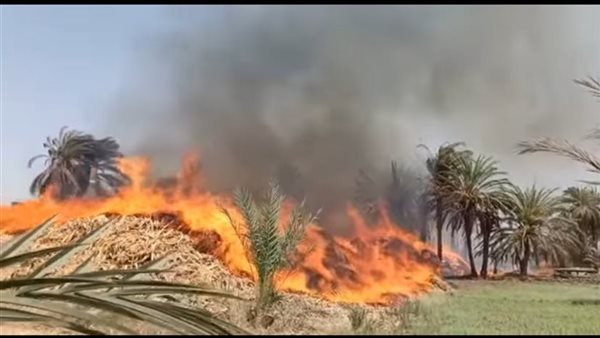 نشوب حريق في عصارة