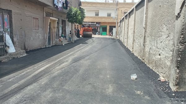 رصف الطرق بأسيوط