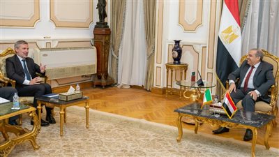 وزير الإنتاج الحربي يبحث مع السفير الإيطالي التعاون مع شركات بلاده