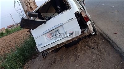 مصرع وإصابة 14 شخصا في انقلاب سيارة ميكروباص بالبحيرة