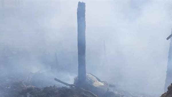 نشوب حريق بحظيرة