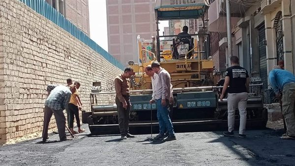 عملية الرصف بشوارع