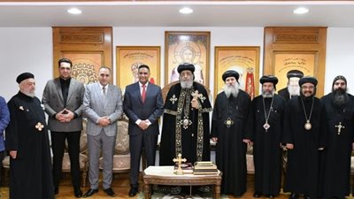 البابا تواضروس الثاني يزور دير القديسة دميانة بالبراري