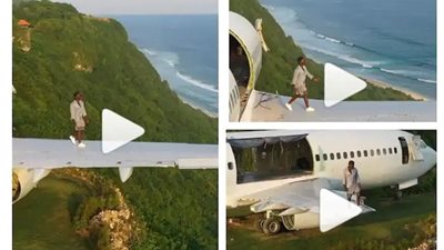 رجل يسير على جناح طائرة بإندونيسيا.. ومغردون: قلبي سقط للتو | صور وفيديو