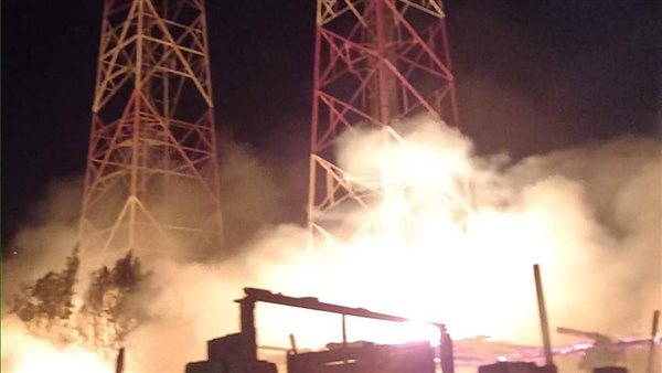 حريق ضخم يلتهم شبكة