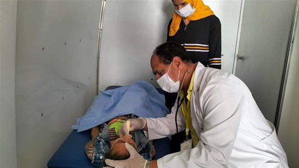 جانب من القافلة العلاجية