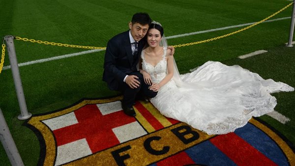 حفل زفاف على ملعب