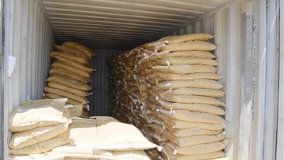 ضبط حاوية مواد خام لأدوية المضادات الحيوية بالإسكندرية