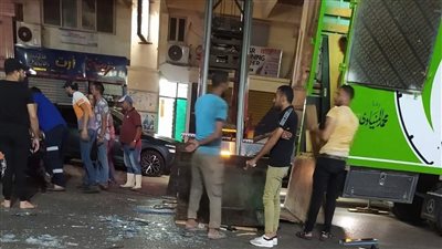 مصرع عامل سقط عليه عمود ونش بناء في طنطا 