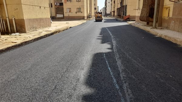 أعمال رصف منطقة 58