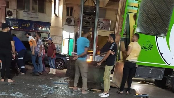 سقوط عمود ونش خلاطة