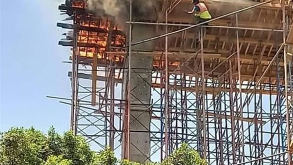 حريق كوبري محور ترعة