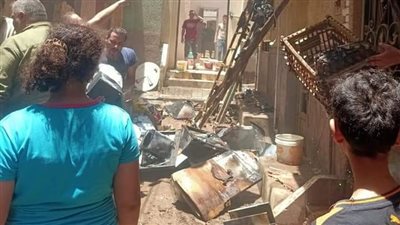 حريق هائل في منزل بقرية المصيلحة بالمنوفية دون إصابات | صور 