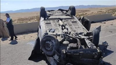 إصابة 5 في حادث انقلاب تروسيكل بالبحيرة