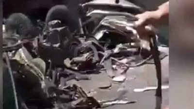 مصرع أم ورضيعتها وإصابة زوجها في حادث تصادم بالدقهلية