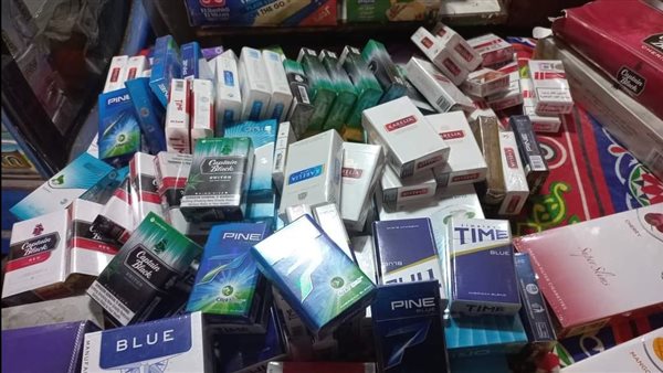 السجائر المضبوطة