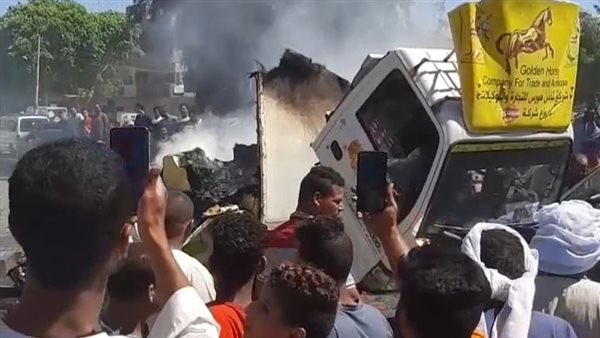 اشتعال سيارة نقل