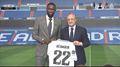 بيريز: روديجير لاعب عظيم.. وريال مدريد أسلوب حياة