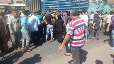 مصرع سيدة دهستها سيارة مسرعة على طريق طنطا كفرالشيخ الدولي بالغربية 