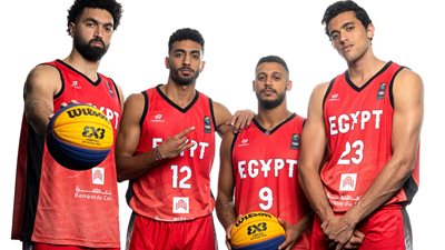 جلسة تصوير للاعبي منتخب مصر لكرة السلة قبل انطلاق منافسات كأس العالم