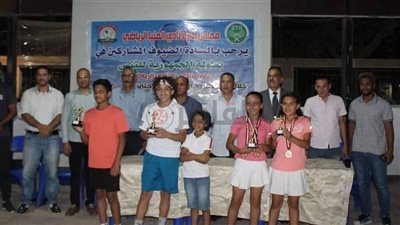 نادي المنيا يُكرم الفائزين ببطولة الجمهورية للتنس