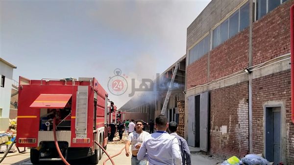 حريق مصنع منسوجات