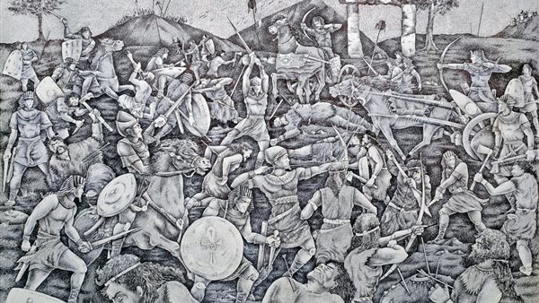 إحدى اللوحات المشاركة