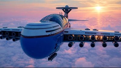  ملاعب وحمامات سباحة.. أول فندق طائر بتصميم يمني مستخدمًا الطاقة النووية: صورة ألهمتني بالفكرة | خاص 