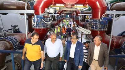  السكرتير العام بالمنيا يتابع أعمال الاستلام الابتدائي لمحطة مياه عرب الزينة 