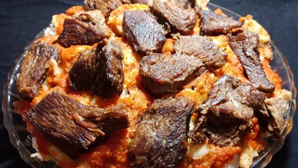 طريقة عمل فتة لحمة