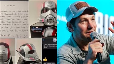 بول رود يهدي خوذة Ant-Man لـ طفل تعرض للتنمر