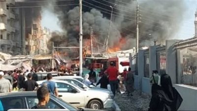 بث مباشر | حريق هائل يلتهم سوق القنطرة بالإسماعيلية.. والحماية المدنية تدفع بـ 10 سيارات إطفاء