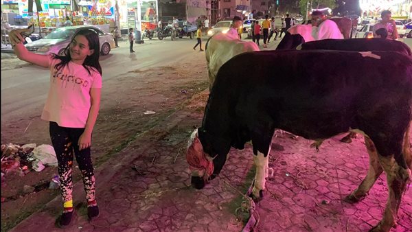 طفلة تلتقط صورة سيلفي