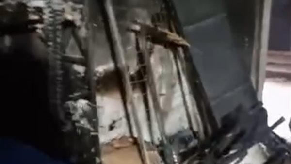 حريق سوبر ماركت بالوراق