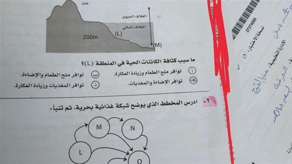 امتحان الجيولوجيا
