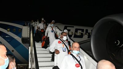 عودة بعثة الحج للقوات المسلحة من الأراضي المقدسة إلى أرض الوطن بعد أداء مناسك الحج 