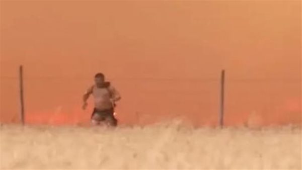 حريق رجل إسباني