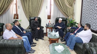 المفتي يستقبل وفدًا من كنيسة العذراء مريم للسريان الأرثوذكس للتهنئة بعيد الأضحى