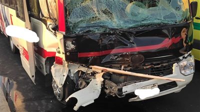 إصابة 24 شخصًا في حـ ادث تصادم أتوبيس بسيارة نقل على الطريق الزراعي ببنها