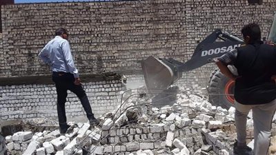 إزالة 7 حالات تعدٍ بالبناء المخالف في 5 مراكز بالمنيا