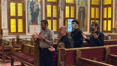 المطران جورج شيحان يزور كنيسة القديس يوسف النجار بالقاهرة