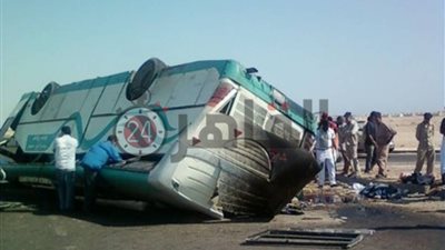 مصرع وإصابة 11 تلميذًا إثر حادث تصادم بطريق الإسكندرية الصحراوي