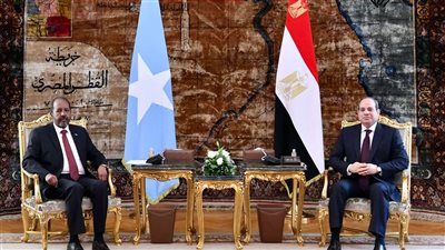 استقبال السيسي لنظيره الصومالي بقصر الاتحادية اليوم